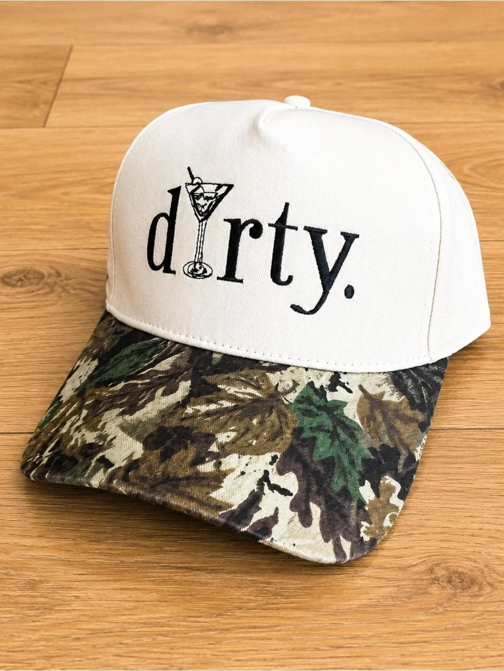 Zenana Dirty Martini Camo Brim Baseball Cap Hat New